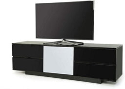 "Centurion Supports Avitus Ultra Remote Friendly Beam-Thru Premium Black With 4-Black Drawers 32""-65"" Flat Screen Tv Cabinet" - thumbnail 3