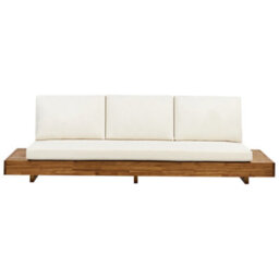 Beliani Garden Sofa 3 Seater Marettimo Certified Acacia Wood Brown - thumbnail 1