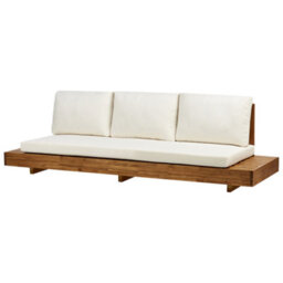 Beliani Garden Sofa 3 Seater Marettimo Certified Acacia Wood Brown - thumbnail 4