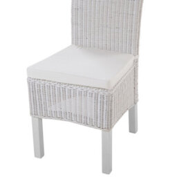 Beliani Set Of 2 Dining Chairs Andes Rattan White - thumbnail 7