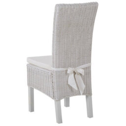 Beliani Set Of 2 Dining Chairs Andes Rattan White - thumbnail 6