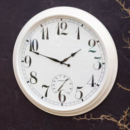 Primrose Outdoor Garden Wall Clock With Thermometer Big Time White 90Cm - thumbnail 9