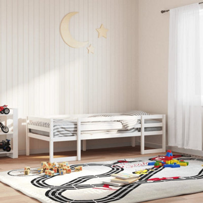 Berkfield Kids' Bed Frame Without Mattress White 75X190 Cm Small Single Solid Wood Pine - image 1
