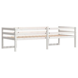 Berkfield Kids' Bed Frame Without Mattress White 75X190 Cm Small Single Solid Wood Pine - thumbnail 7