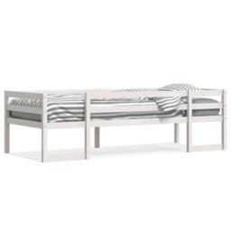 Berkfield Kids' Bed Frame Without Mattress White 75X190 Cm Small Single Solid Wood Pine - thumbnail 2
