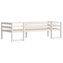 Berkfield Kids' Bed Frame Without Mattress White 75X190 Cm Small Single Solid Wood Pine - thumbnail 3