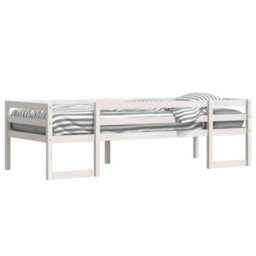 Berkfield Kids' Bed Frame Without Mattress White 75X190 Cm Small Single Solid Wood Pine - thumbnail 4