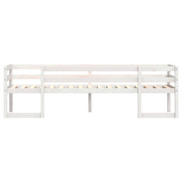Berkfield Kids' Bed Frame Without Mattress White 75X190 Cm Small Single Solid Wood Pine - thumbnail 5