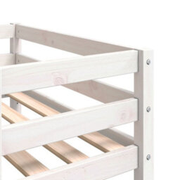 Berkfield Kids' Bed Frame Without Mattress White 75X190 Cm Small Single Solid Wood Pine - thumbnail 9