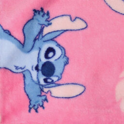 Ohs Kids Stitch Throw Soft Coral Fleece Thermal Bedspread Blanket - 100 X 120Cm - Pink - thumbnail 5