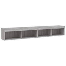 Berkfield Tv Cabinets With Led Lights 2 Pcs Grey Sonoma 100X30X30 Cm - thumbnail 7