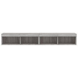 Berkfield Tv Cabinets With Led Lights 2 Pcs Grey Sonoma 100X30X30 Cm - thumbnail 8