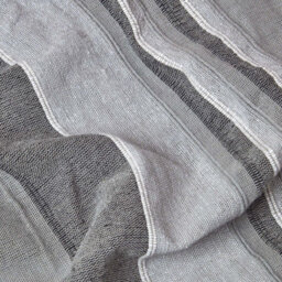 Homescapes Cotton Morocco Striped Grey Throw, 255 X 360 Cm - thumbnail 4