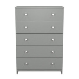 Portland 5 Drawer Chest Of Drawers In Uniform Grey & Dusk Grey (Ready Assembled) - thumbnail 2