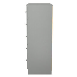 Portland 5 Drawer Chest Of Drawers In Uniform Grey & Dusk Grey (Ready Assembled) - thumbnail 3