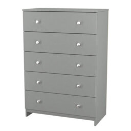 Portland 5 Drawer Chest Of Drawers In Uniform Grey & Dusk Grey (Ready Assembled) - thumbnail 4