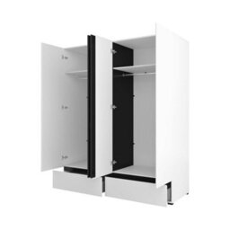 Arte Kross 180Cm Quad-Door Wardrobe In Pristine White - Spacious Elegance For Modern Bedrooms - thumbnail 2