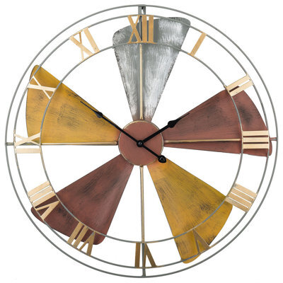 Beliani Wall Clock Wikon 60 Cm Metal Multicolour - image 1