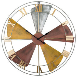 Beliani Wall Clock Wikon 60 Cm Metal Multicolour - thumbnail 1