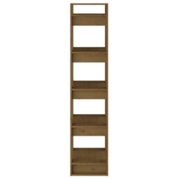 Berkfield Book Cabinet/room Divider Honey Brown 41X35X160 Cm Solid Wood Pine - thumbnail 6