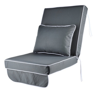 Alfresia Replacement Charcoal Luxury Swing Seat Cushion With Luxury Thick Foam Filling - image 1