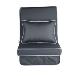 Alfresia Replacement Charcoal Luxury Swing Seat Cushion With Luxury Thick Foam Filling - thumbnail 2