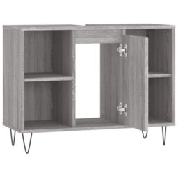 Berkfield Bathroom Cabinet Grey Sonoma 80X33X60 Cm Engineered Wood - thumbnail 6