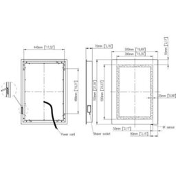 Affine Bathroom Mirror Led Illuminated Demister Pad Shaver Socket Mains Ip44 500X700mm - thumbnail 4