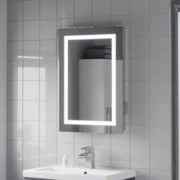 Affine Bathroom Mirror Led Illuminated Demister Pad Shaver Socket Mains Ip44 500X700mm - thumbnail 1