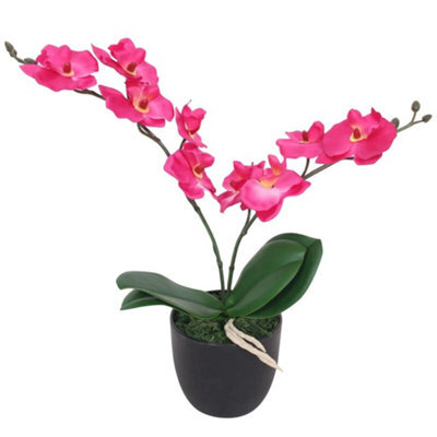 Vidaxl Artificial Orchid Plant With Pot 30 Cm Red - image 1