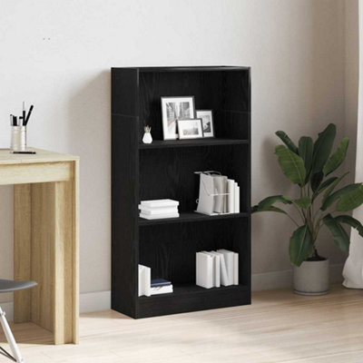 Berkfield Bookcase Black Oak 60X24X109 Cm Engineered Wood - image 1
