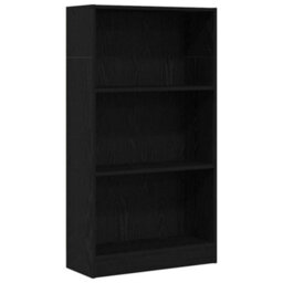 Berkfield Bookcase Black Oak 60X24X109 Cm Engineered Wood - thumbnail 2