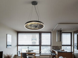 Luminosa Lighting Luminosa Stone 60Cm Pendant Ceiling Light Black Led 3000-6000K - Uk Stock - thumbnail 2
