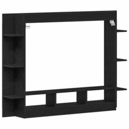 Berkfield Tv Cabinet Wall-Mounted Black Oak 152X22X113 Cm - thumbnail 7