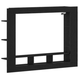 Berkfield Tv Cabinet Wall-Mounted Black Oak 152X22X113 Cm - thumbnail 2
