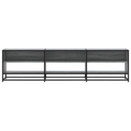 Berkfield Industrial Tv Cabinet Grey Sonoma 180X40X46 Cm Engineered Wood - thumbnail 4
