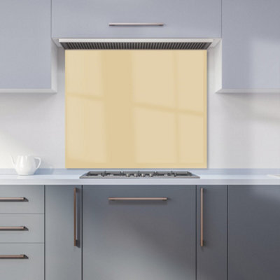Warren Reed Designer Biscuit Brown Premium Glass Kitchen Splashback W600mm X H750mm - image 1