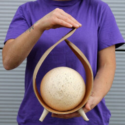 Serenityy Natural Coconut Lamp - Natural Loop, Handmade Led Table Accent Light From Indonesia - thumbnail 4