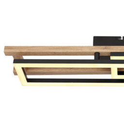 Luminosa Lighting Luminosa Illa Integrated Led Semi Flush Ceiling Light Matt Black 2X Led 3000K - thumbnail 5