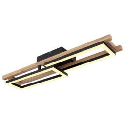 Luminosa Lighting Luminosa Illa Integrated Led Semi Flush Ceiling Light Matt Black 2X Led 3000K