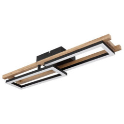 Luminosa Lighting Luminosa Illa Integrated Led Semi Flush Ceiling Light Matt Black 2X Led 3000K - thumbnail 2