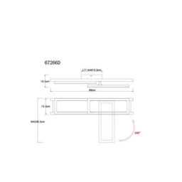 Luminosa Lighting Luminosa Illa Integrated Led Semi Flush Ceiling Light Matt Black 2X Led 3000K - thumbnail 9