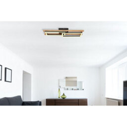 Luminosa Lighting Luminosa Illa Integrated Led Semi Flush Ceiling Light Matt Black 2X Led 3000K - thumbnail 8