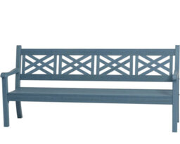 Winawood Speyside 4 Seater Wood Effect Bench - Powder Blue - thumbnail 1