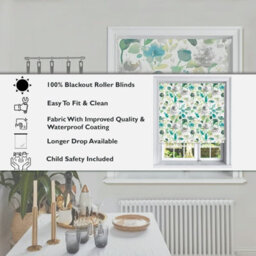 Lister Cartwright Spring Floral Patterned Blackout Roller Blinds Windows Blind (120 X 160 Cm)  Child Safety Included - thumbnail 3