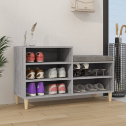 Berkfield Shoe Cabinet Grey Sonoma 102X36X60 Cm Engineered Wood - thumbnail 1