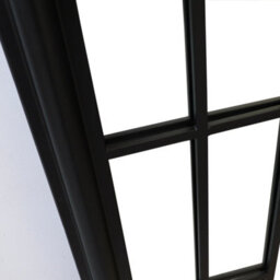 Agenzia 14 Large Antique Black Arched Metal Frame Window Garden Wall Mirror 153 X 60Cm - thumbnail 4