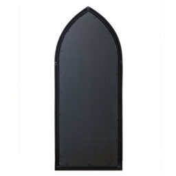 Agenzia 14 Large Antique Black Arched Metal Frame Window Garden Wall Mirror 153 X 60Cm - thumbnail 6