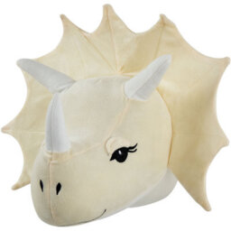 Beliani Cozy Nest Plush Dinosaur Head Wall Decor Beige Cotton For Toddler Room - Vertical, Ready To Hang - thumbnail 3
