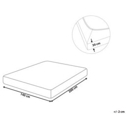Beliani Fitted Sheet Janbu Cotton 140 X 200 Cm Light Grey - thumbnail 3
